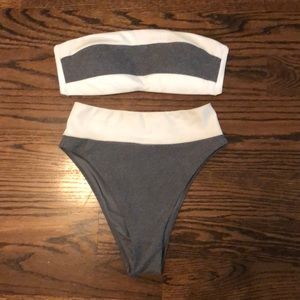 Aerie bandeau bikini S top XS bottoms